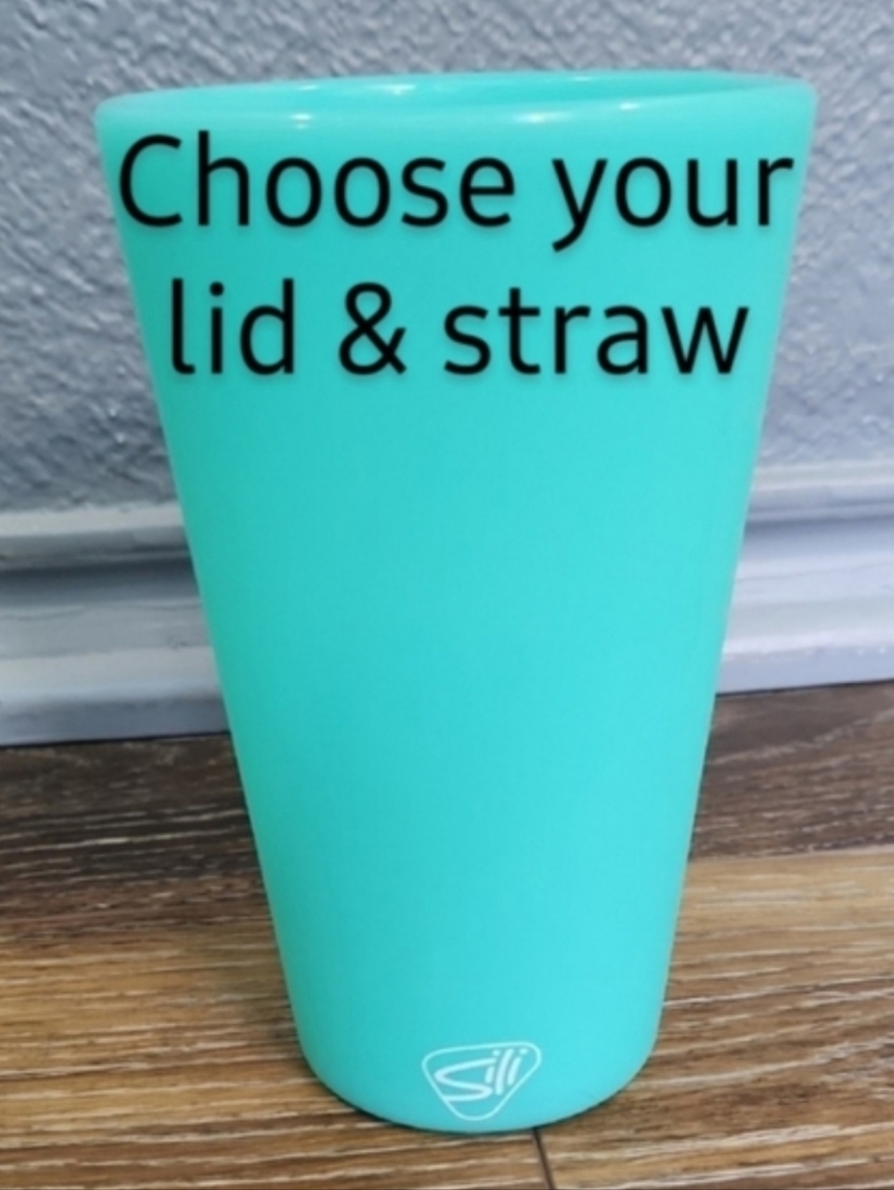 NWOT Silipint 16 oz Straw Tumbler Aqua Blue Turquoise Pint